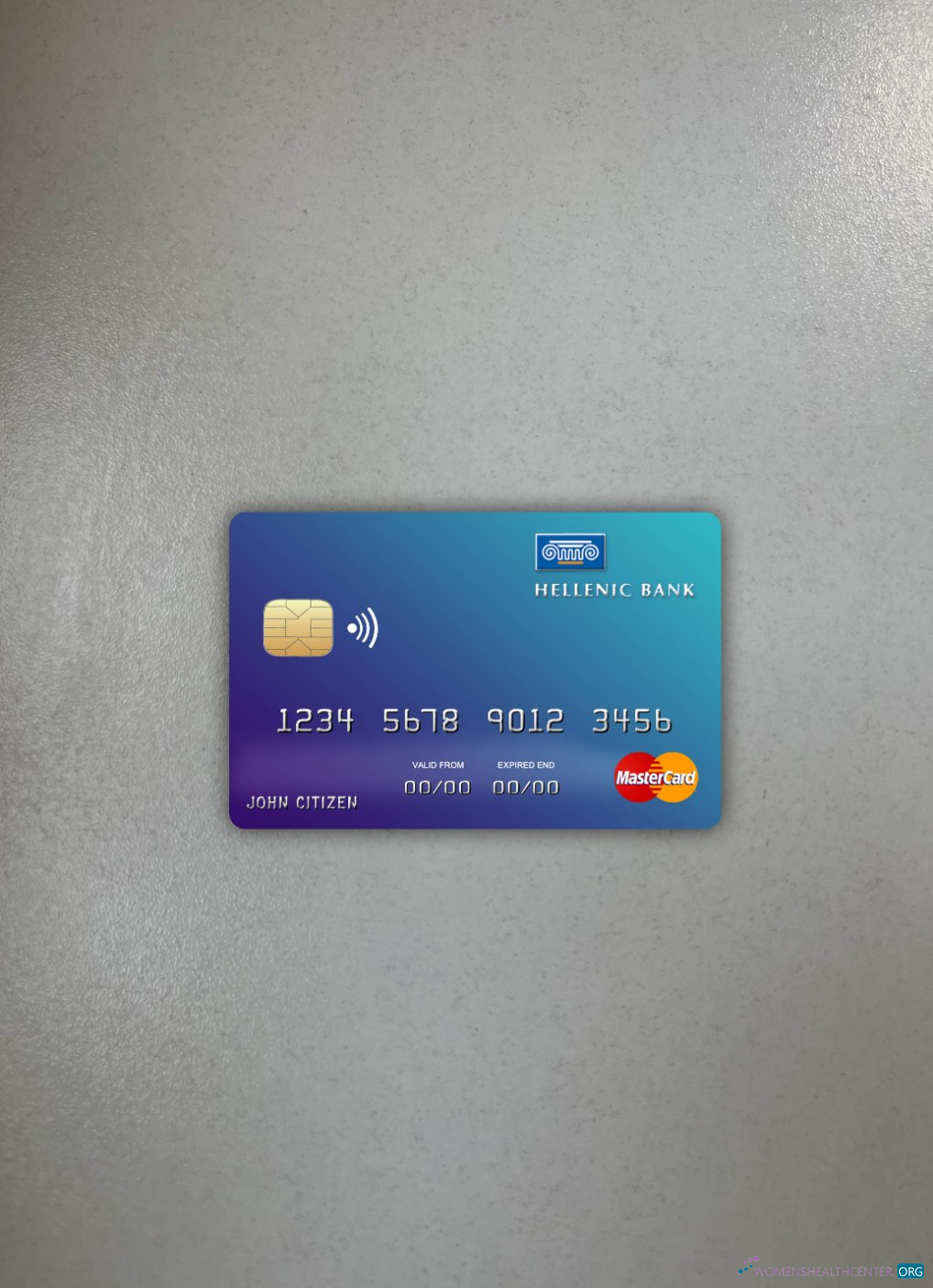 Download Cyprus Hellenic bank mastercard photolook front Photoshop template